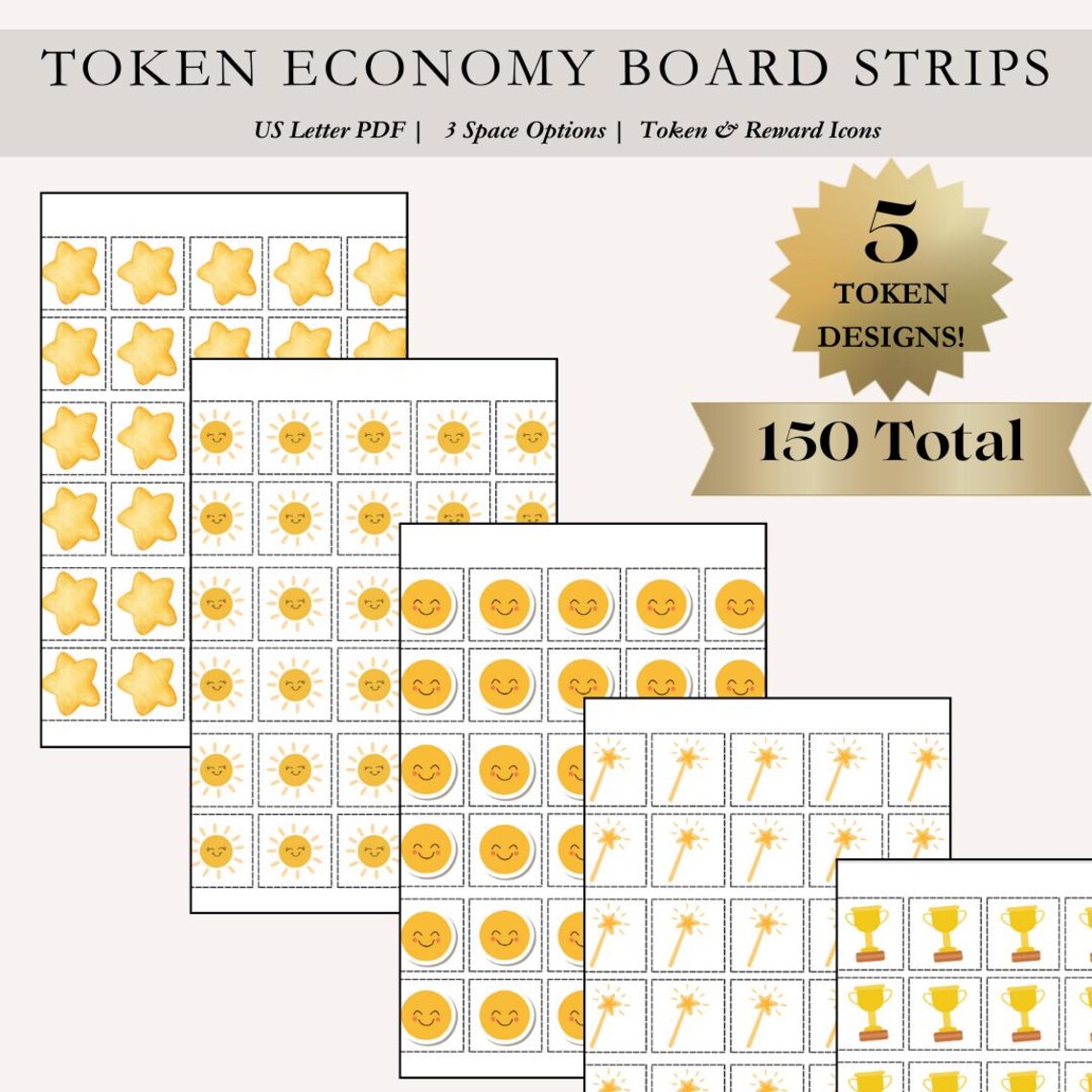 Printable Token Boards, Kids Reward Chart, Token Boards for Speech, ABA ...