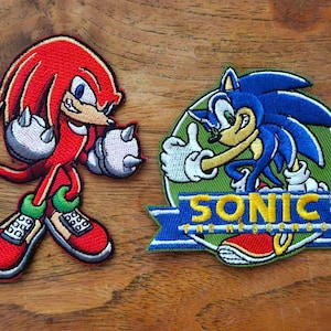 Sonic the Hedgehog, Video Game Cartoon Character, Sega, Iron On Embroidery Patch
