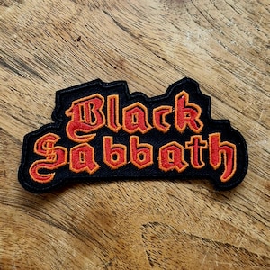 Black Sabbath, British English Heavy Metal Rock Music Band, Iron On, Adhesive Back, Embroidery Patch