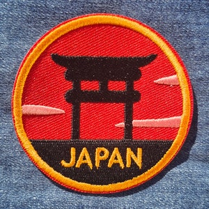 日本、旅行用アイロン刺繍パッチ 旅行先 お土産 ギフト