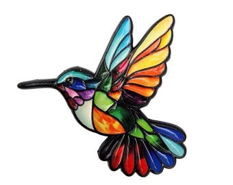 Hummingbird Enamel Pin, Wild Bird Badge