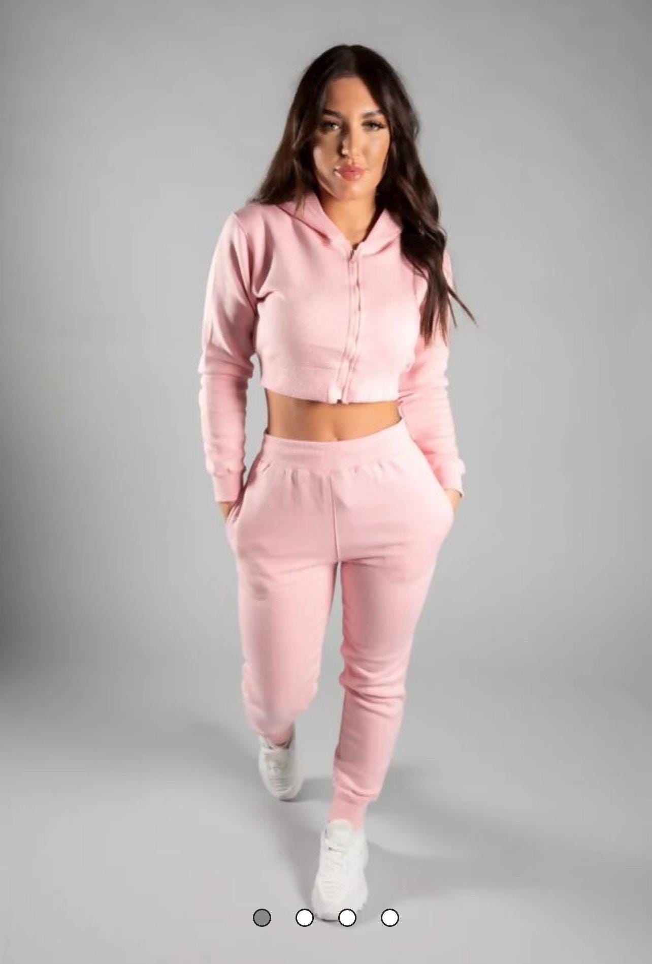 Crop top hoodie and sweatpants set hotsell