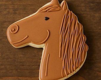Cortador de galletas con forma de caballo: Repostería de cocina de granja (8,9 cm)