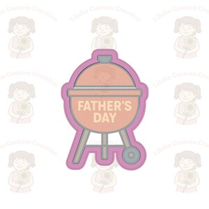 Father&#39;s Day Grill Cookie Cutter - 4&quot; |  Cookie Cutter | Gifts for Dad | Grills for Dad | Custom Gift | Grilling | Cook Out