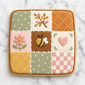 Patchwork Quilt Cookie Cutter STL: 3.5" and 4" Digital Download Grandparents Day Quilt Baking Keepsake