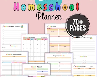 Printable Homeschool Planner I Teacher And Student's Planning Template