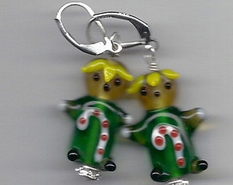 Glass Christmas earrings