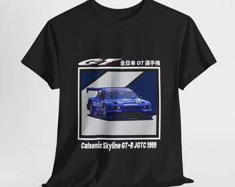 CALSONIC RACING TEAM Tシャツ Lサイズ R34GTR CALSONIC RACING TEAM Tシャツ Lサイズ R34GTR