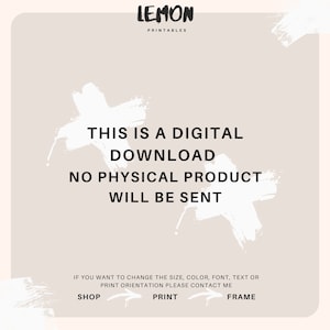 K&ouml;nnte beinhalten: Eine Grafik f&uuml;r einen digitalen Download mit wei&szlig;en Pinselstrichen und dem Text "Dies ist ein digitaler Download. Es wird kein physisches Produkt versandt. Wenn Sie die Gr&ouml;&szlig;e, Farbe, Schriftart, den Text oder die Druckausrichtung &auml;ndern m&ouml;chten, kontaktieren Sie mich bitte. Shop, Drucken, Rahmen."