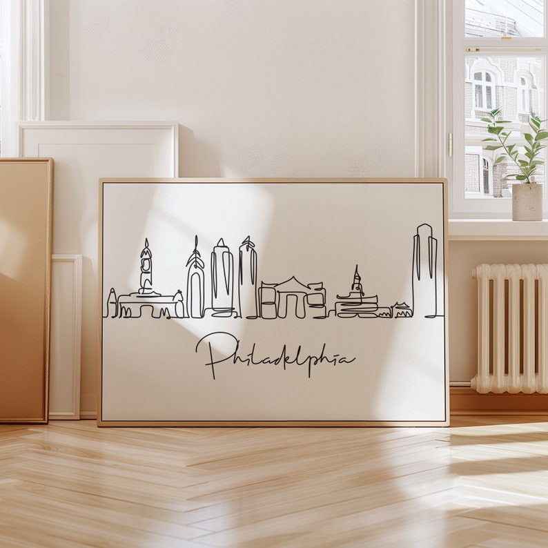 Philadelphia Wall Art, Cities Skyline, Instant Download, Philadelphia Printable Digital Download, Travel Wall Art, Printable Wall Art