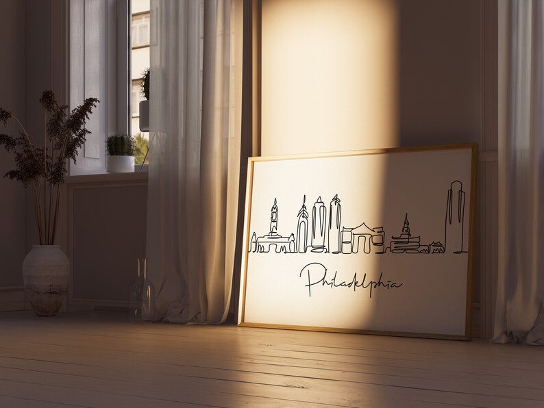 Philadelphia Wall Art, Cities Skyline, Instant Download, Philadelphia Printable Digital Download, Travel Wall Art, Printable Wall Art