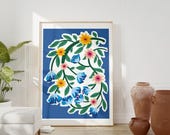 Vibrant Floral Wall Art: Modern Botanical Print (Digital Download)