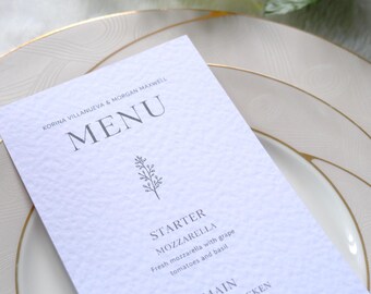 Royal Blue Detail Wedding Menu | Modern Script Wedding Dinner Menu | Printable | Digital Download | Reception Dinner Menu | Editable |