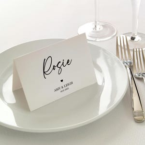 Nomes de lugares em formato de coração | Cartões com nomes de lugares para mesa de casamento | Decoração minimalista para mesa de casamento | Conjuntos florais para mesa de casamento | Plano de assentos