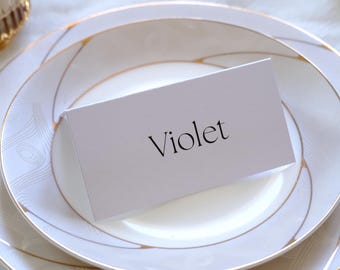 Minimalist Wedding Place Cards: Matte Gold Leaf, 300gsm