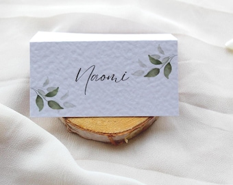 Eucalyptus Wedding Place Cards: Botanical Table Seating