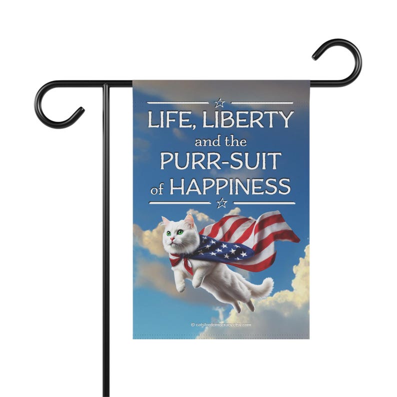 Garden & House Flags White Cat, Childless Cat Ladies, Flying Patriotic