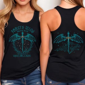 Fourth Wing Next Level Tank Top, Basgiath War College Dragon Rider Racerback, Romantasy Readers, Rebecca Yarros, Fourth Wing Merch image 1