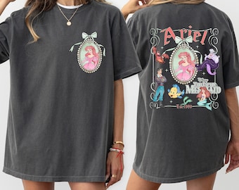 Coquette Bow Princess Ariel Shirt, Little Mermaid Frame Tee,  Girls Trip Matching Tees, Birthday Gifts