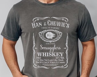 Star Wars Han & Chewie's Whiskey Twelve Parsec Chewbacca Shirt, Retro Galaxy's Edge Tee, Disneyland Vacation Shirts for Men, Boyfriend Gifts
