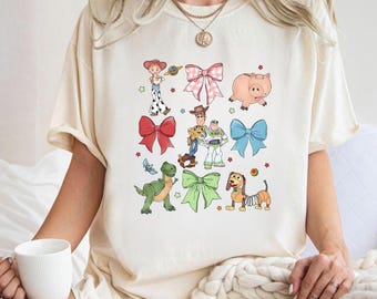 Toy Story Coquette Bows Disney Shirt, Pixar Toy Story T-shirt, Disneyland Family Trip, Toy Story Fans, Woody Jessie Buzz Alien Rex Tee