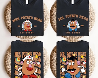 Mrs. and Mr. Potato Head Toy Story Shirts, Mrs. and Mr. Potato Head Matching Couple Tees, Disneyland Family Trip Tees, Parents Disney Tees