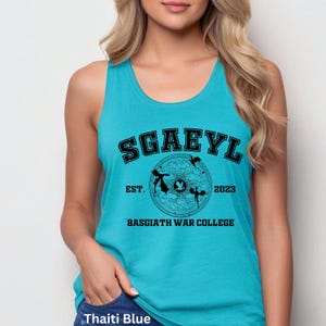 Fourth Wing Dragons Matching Racerbacks, Andarna Sgaeyl Tairn Next Level Tank Tops, Basgiath War College, Rebecca Yarros Merch Tank Top Bild 8
