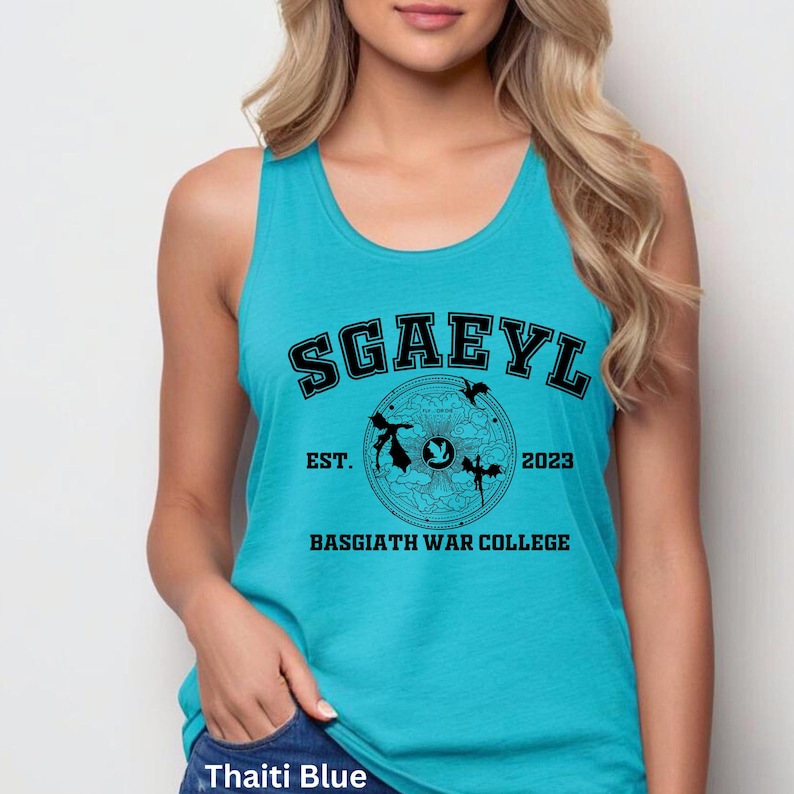 Fourth Wing Dragons Matching Racerbacks, Andarna Sgaeyl Tairn Next Level Tank Tops, Basgiath War College, Rebecca Yarros Merch Tank Top Bild 8