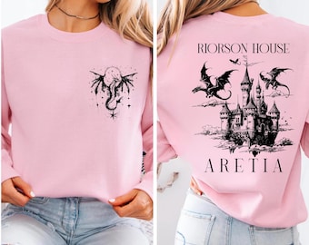 Xaden Riorson House Sweater, Aretia Fourth Wing Hoodie, Basgiath War College Dragon Rider Crewneck, Iron Flame Rebecca Yarros, Bookish Gift