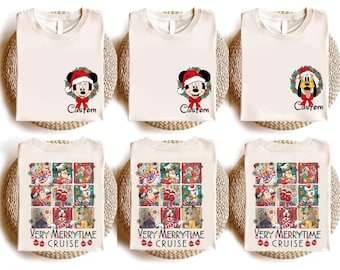Disney Christmas Cruise 2025 Shirt, Very Merrytime Cruise Tee, Mickey and Co Family Christmas Cruise, Matching Family Xmas Cruise Tees