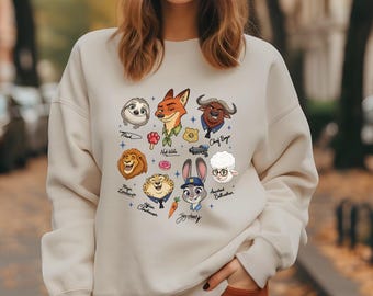 Zootopia2 Movie Characters and Signs Sweaters & Hoodies, Unisex Adult Kids Sweaters