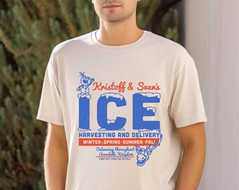 Retro Arendelle Ice Shirt, Frozen Kristoff's Ice Company Men's Disneyland Tee
