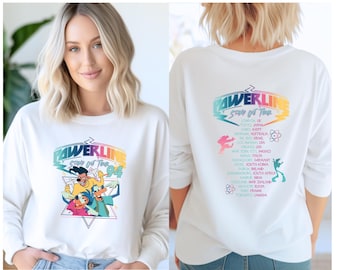 Powerline Stand Out Tour Sweatshirt, 90s Max Goofy Roxanne Powerline Movie Hoodie, Goofy Disneyland Tour, Matching Disney Group Sweater