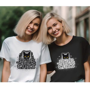 Star Wars Cats Shirt, Comfort Colors Star Cats Tee, Funny Black Cat Tee, Galaxy Cat, Star Cats Star Wars, Cat Owner Star Wars Fans Shirt