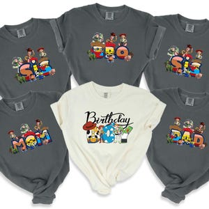 Toy Story Boys Birthday Party Shirts, Birthday Family Shirt, Mom Dad Sister and Brother Of The Birthday Boy Tees, Disney Family Celebration