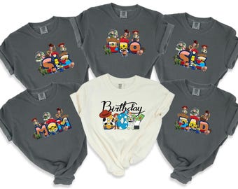 Toy Story Boys Birthday Party Shirts, Birthday Family Shirt, Mom Dad Sister and Brother Of The Birthday Boy Tees, Disney Family Celebration