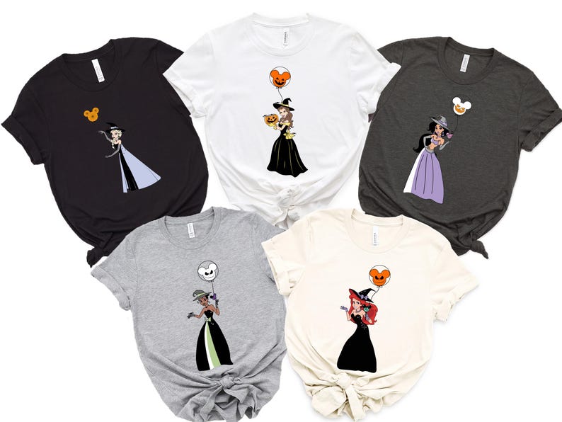 a group of t - shirts with disney characters on them