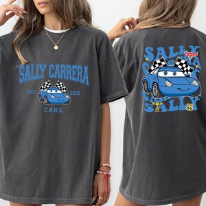 Pixar Cars Party Tees, Piston Cup Lightning Mcqueen Mater Sally Doc Hudson Cruz Guido Luigi Matching Group Tees image 3