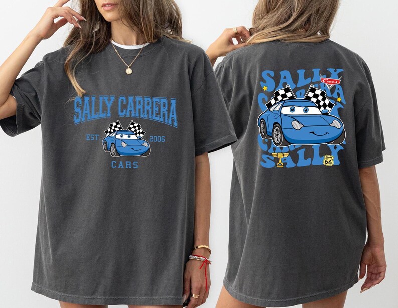 Pixar Cars Party Tees, Piston Cup Lightning Mcqueen Mater Sally Doc Hudson Cruz Guido Luigi Matching Group Tees image 3