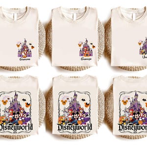 Custom Mickey and Friends Matching Halloween Shirt, Personalized Halloween Trip Tees, Halloween Party Minnie Mickey Daisy Donald Goofy Pluto