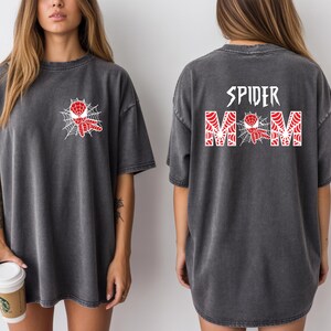 Spider Mom Spider Dad Matching Party Shirts, Spiderman Parents Tee, Birthday Party Family Shirts image 13