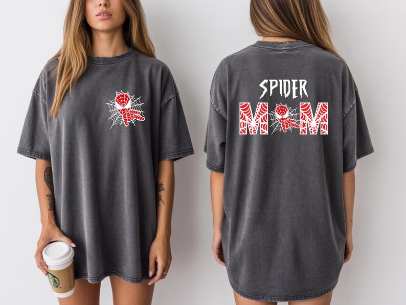 Spider Mom Spider Dad Matching Party Shirts, Spiderman Parents Tee, Birthday Party Family Shirts image 13