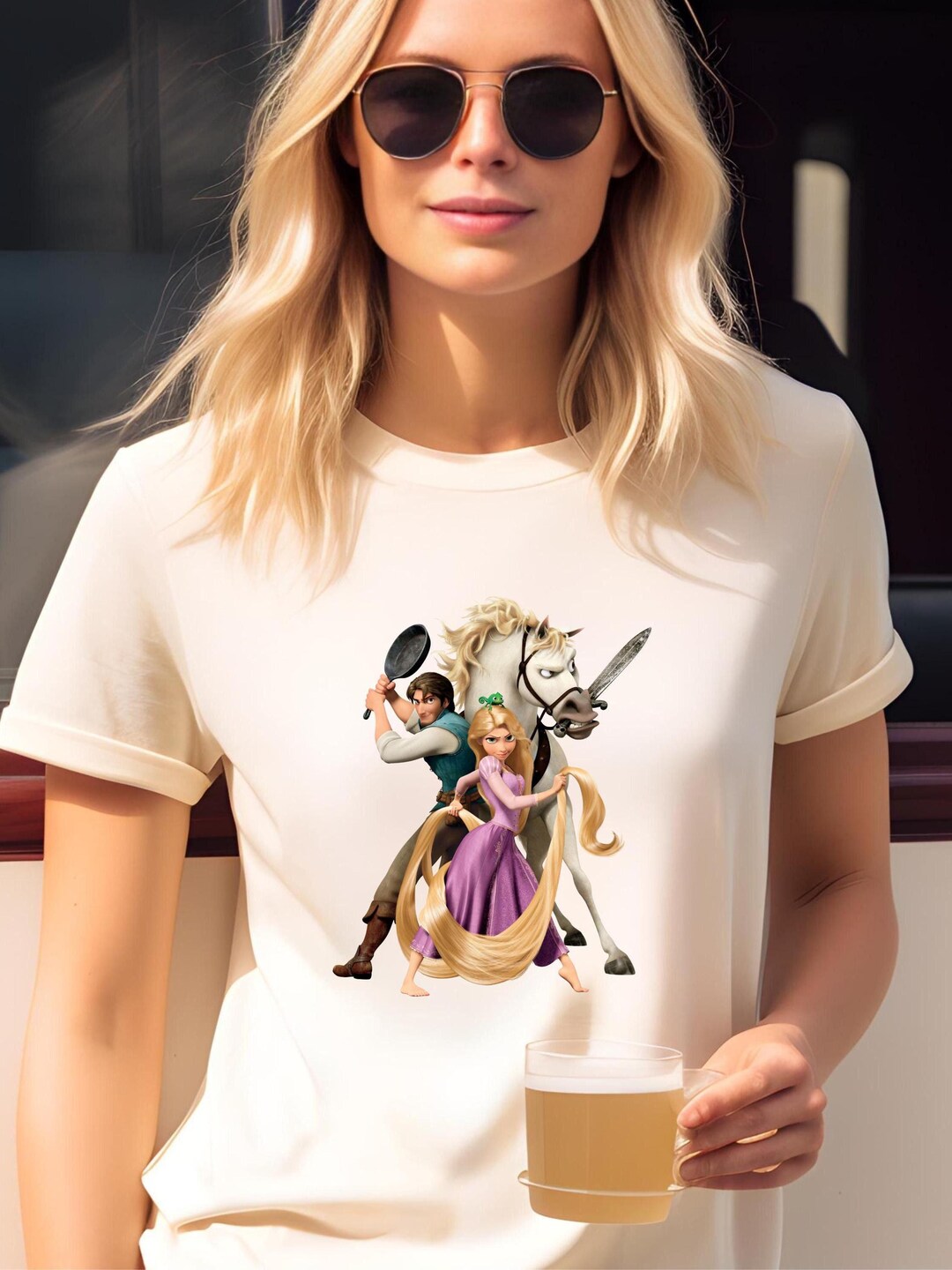 Rapunzel Tangled Shirt, Princess Rapunzel Flynn Rider and Maximus Shirt ...