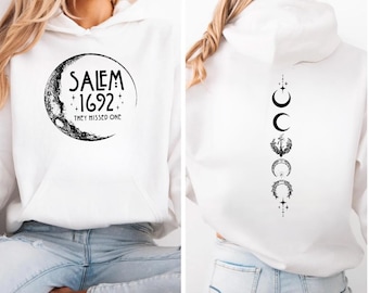 Salem Witches Sweater, Salem 1692 They Missed One Halloween Hoodie, Women Halloween Sweateshirt, Halloween Party, Halloween Trip Crewnecks
