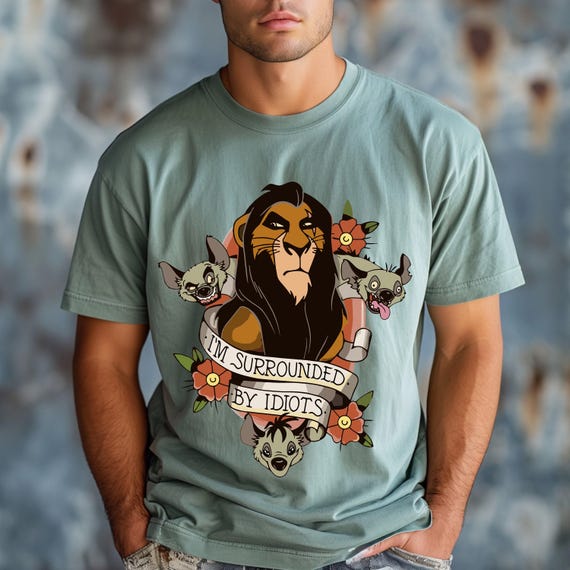 Lion King Scar Surrounded By Idiots Shirt, Disney Lion King Shirt, Funny Disney Matching Shirt, Disney Dad Shirt, Animal Kingdom Tee