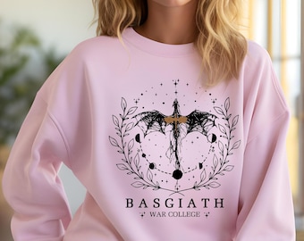 Basgiath War College Sweatshirt, Fourth Wing Dragon Hoodie, Dragon Rider, Iron Flame, Violet Sorrengail, Xaden Riorson, Bookish Gift