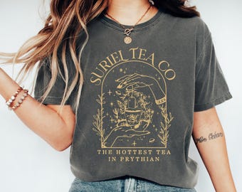 Suriel Tea Co Shirt, Comfort Colors A Court Of Thorns And Roses Shirt, Bookish Comfort Color Shirt, Book Club Shirt, Fantasy Readers Tee
