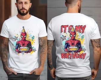 Spiderman It's My Birthday Shirt, Spidey  Birthday Tee, Disney Comic Tee, Spidey Birthday Shirt, Spiderman Happy Birthday, Boys Birthday Tee
