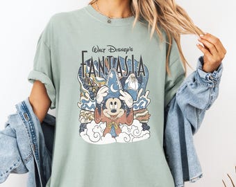 Retro Fantasia Movie Shirt, Comfort Colors Fantasia Mickey T-shirt, Fantasmic Tee, Disney Family Trip Tee, Disney Movie Fans Shirt