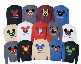 Sudadera personalizada de Mickey Avengers a juego con superhéroes, sudadera con capucha personalizada del equipo de superhéroes de Marvel MCU